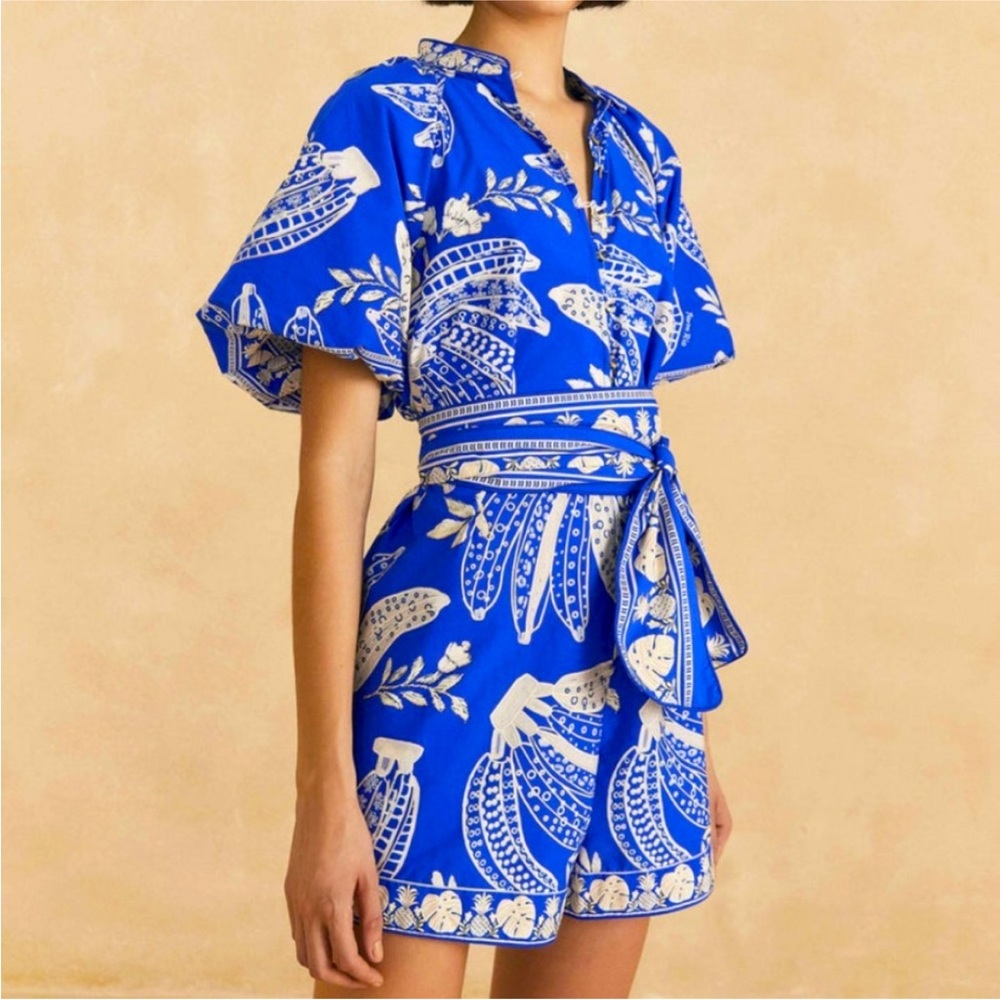 COPY - Farm Rio Lace Banana Romper